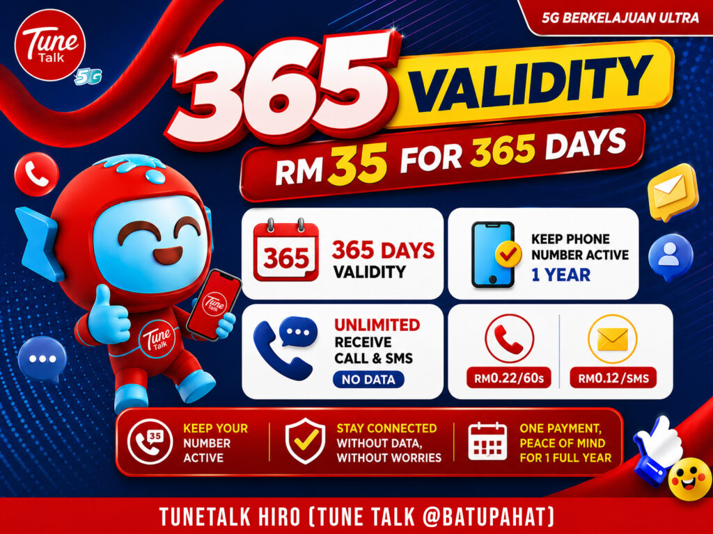 365 validity long validlity prepaid tunetalk hiro batu pahat tune talk batu pahat mnp service new phone number sim card